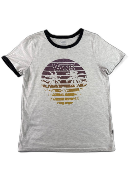 Vans T Shirt Vans Logo Palm Trees Graphic Ringer Tee X Small