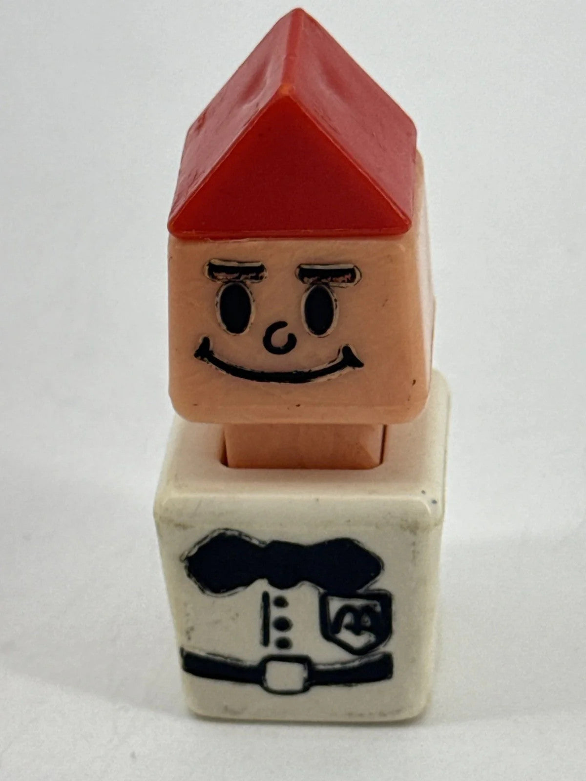 Playskool 1970s Blockhead Square Little People Lot of 7 7 Playskool Apparel NWT