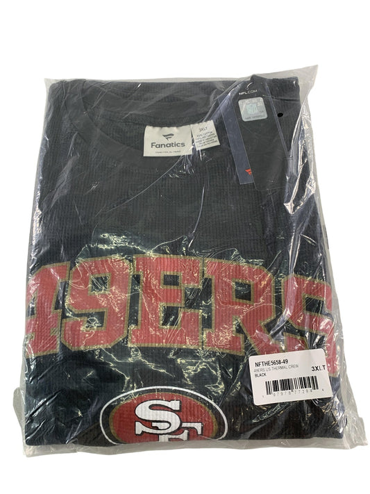 San Francisco 49ers Shirt Mens 3XLT Black NFL Football Long Sleeve Thermal code