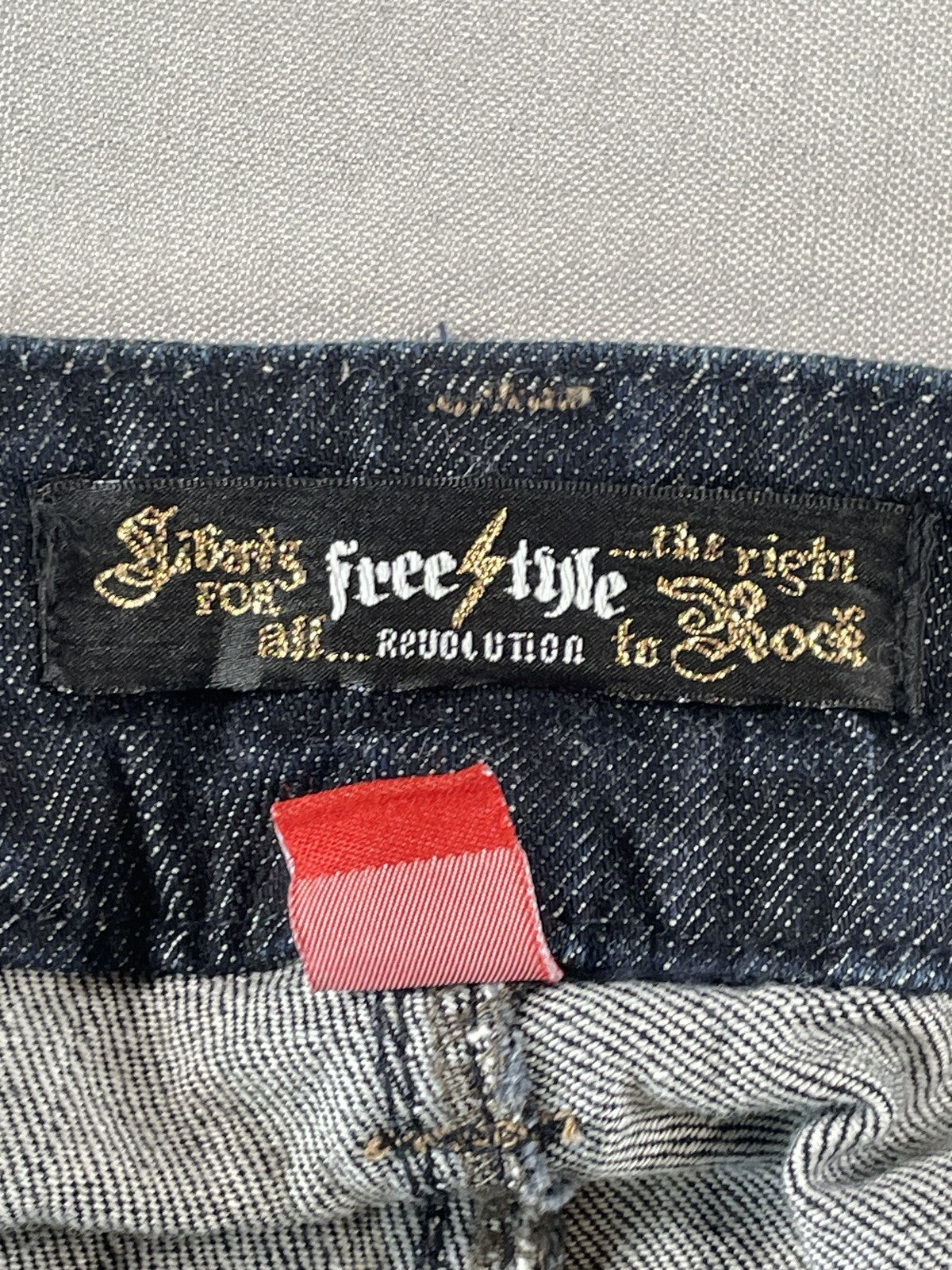 Freestyle Revolution Jeans Womens 20 Dark Wash Stretch Denim Bowie Sand Straight