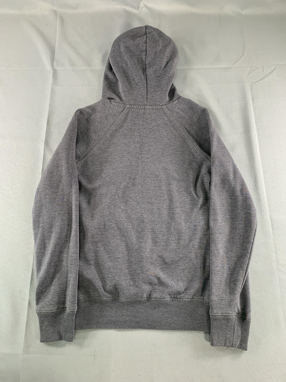 H&M Hoodie Womens 4 Gray Fleece Pullover Kangaroo Pocket LOGG Raglan Sleeve