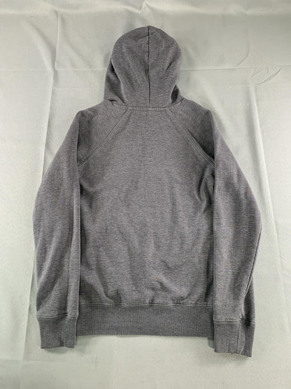 H&M Hoodie Womens 4 Gray Fleece Pullover Kangaroo Pocket LOGG Raglan Sleeve
