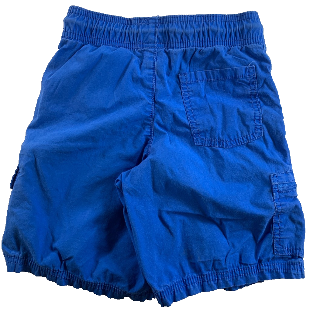 Arizona Jean Co Boys XS 6 7 Royal Blue Pull On Cargo Shorts Drawstring Waist