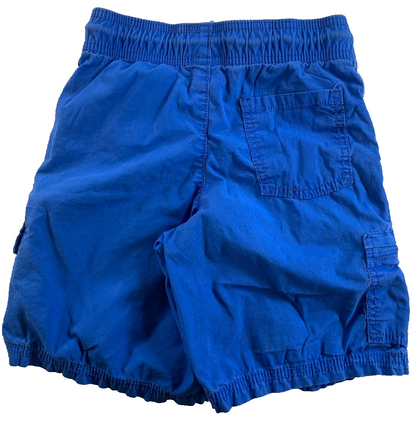Arizona Jean Co Boys XS 6 7 Royal Blue Pull On Cargo Shorts Drawstring Waist