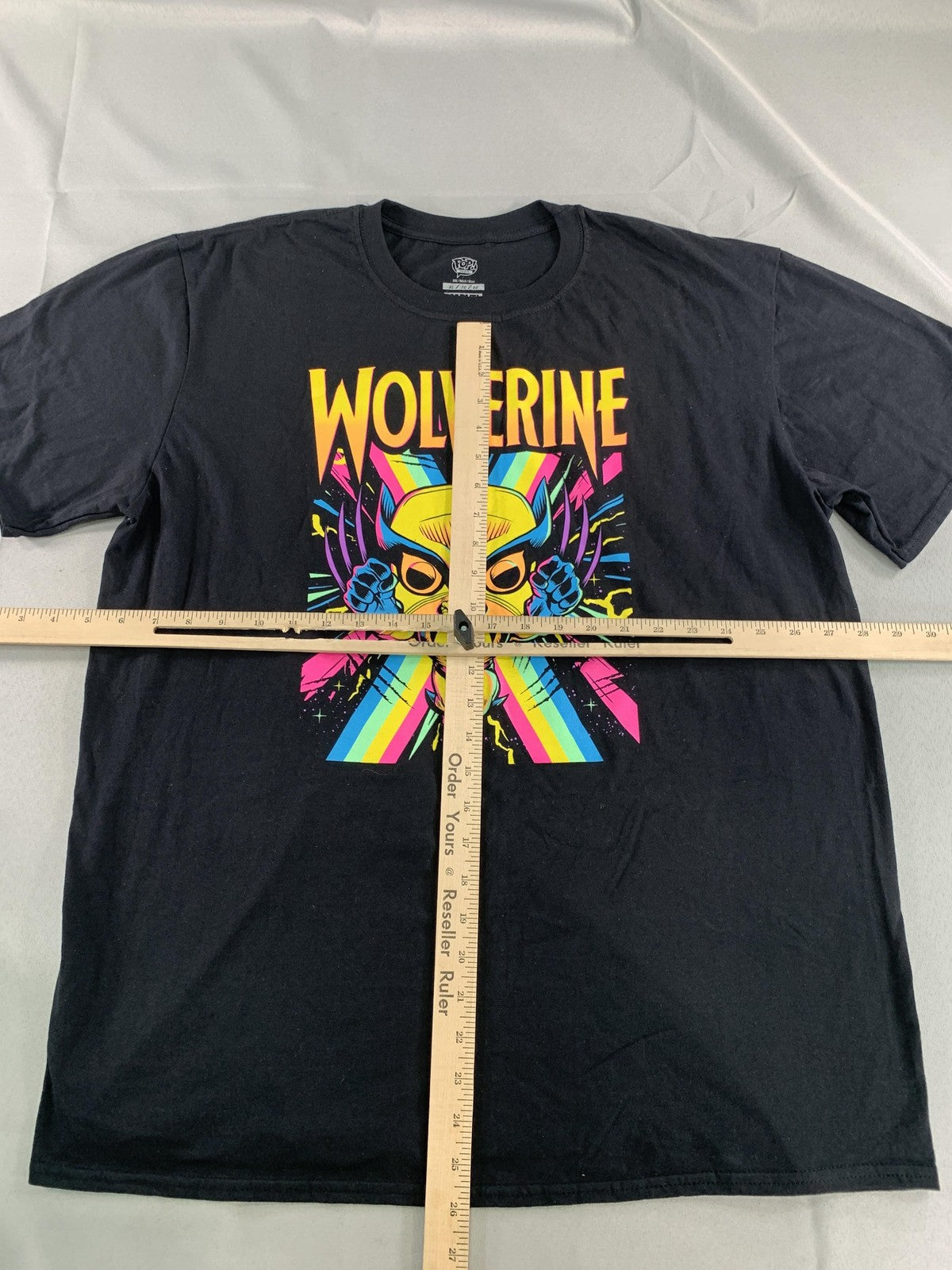 Marvel Wolverine Shirt Mens Extra Large Black Funko Pop Tees Graphic Neon Comic