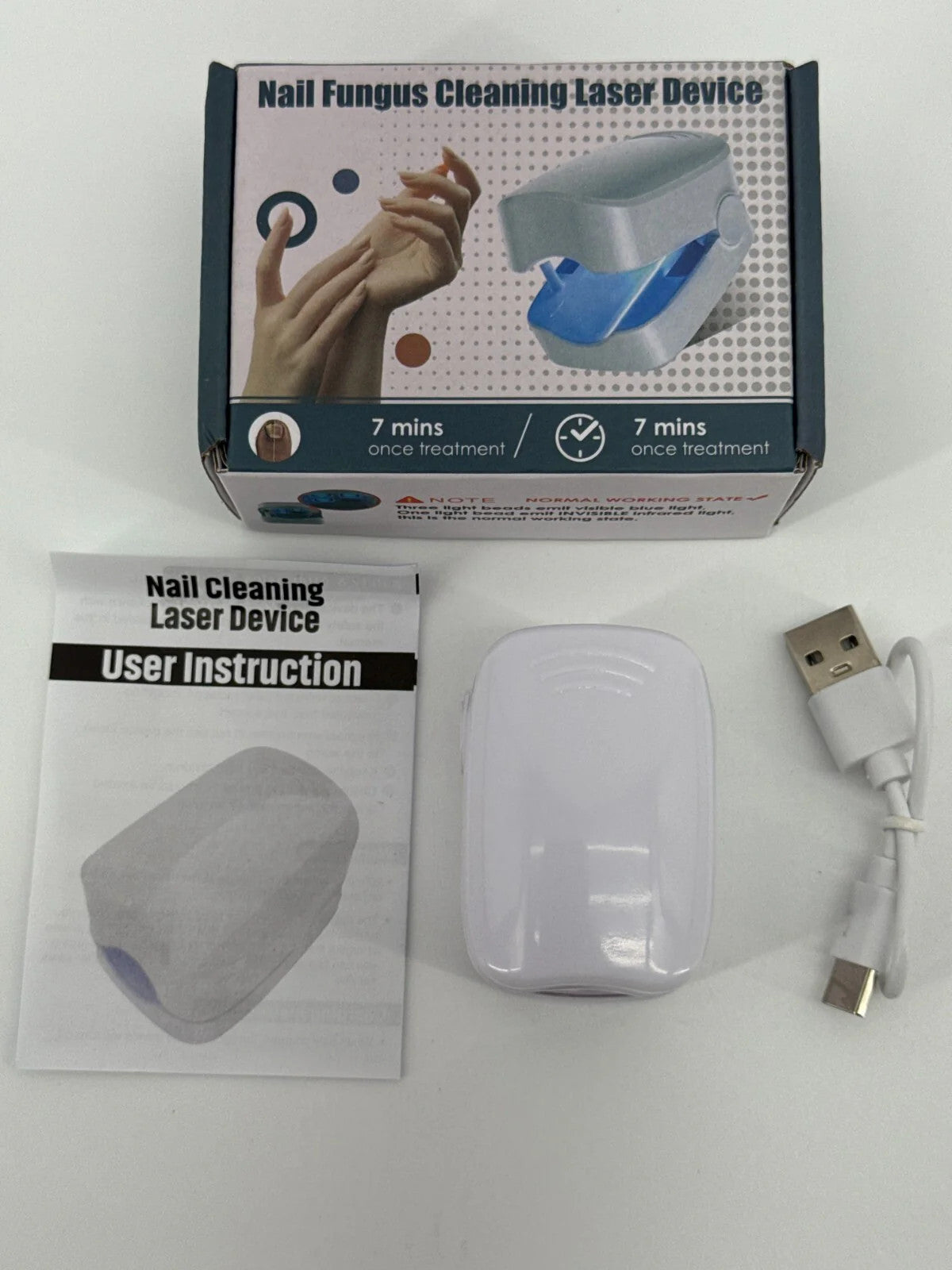 Nail Fungus Cleaning Laser Device LED USB Rechargeable Anti-Fungal Tool Apparel