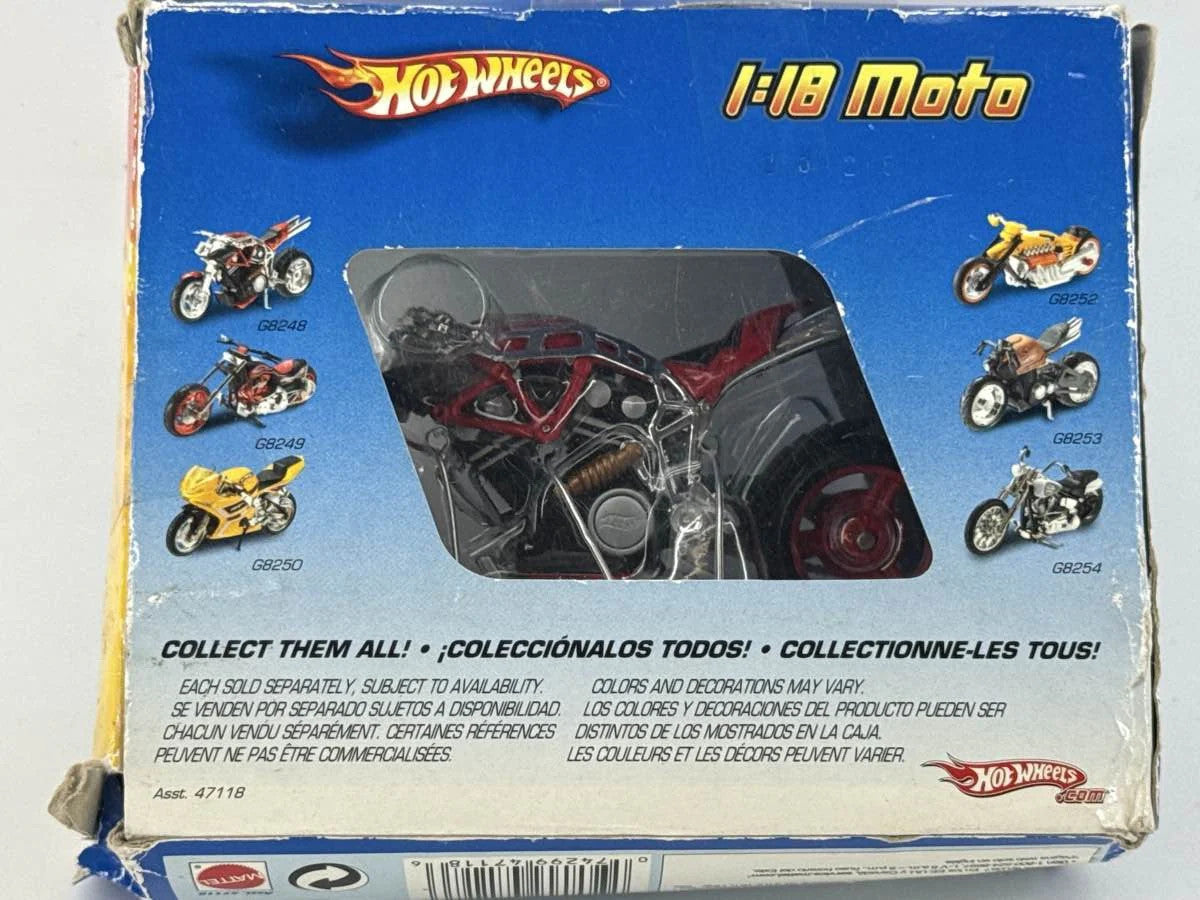 Hot Wheels X Blade Motorcycle 1:18 Diecast Red Street Power Bike Model 118 NWT