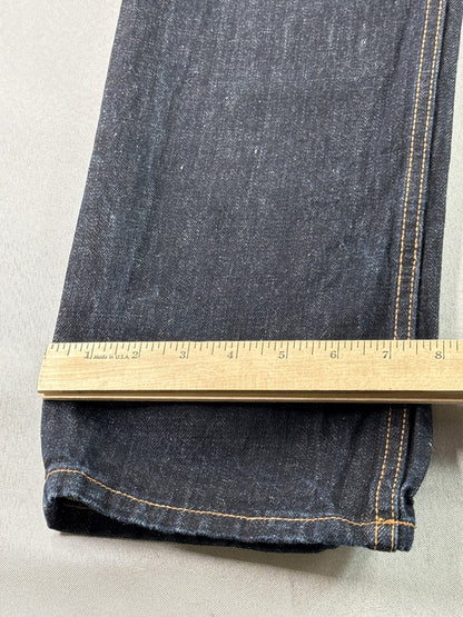 NEO BLUE Dark Wash Jeans Mens 32 Straight Leg Cotton Denim Classic Fit Mid Rise