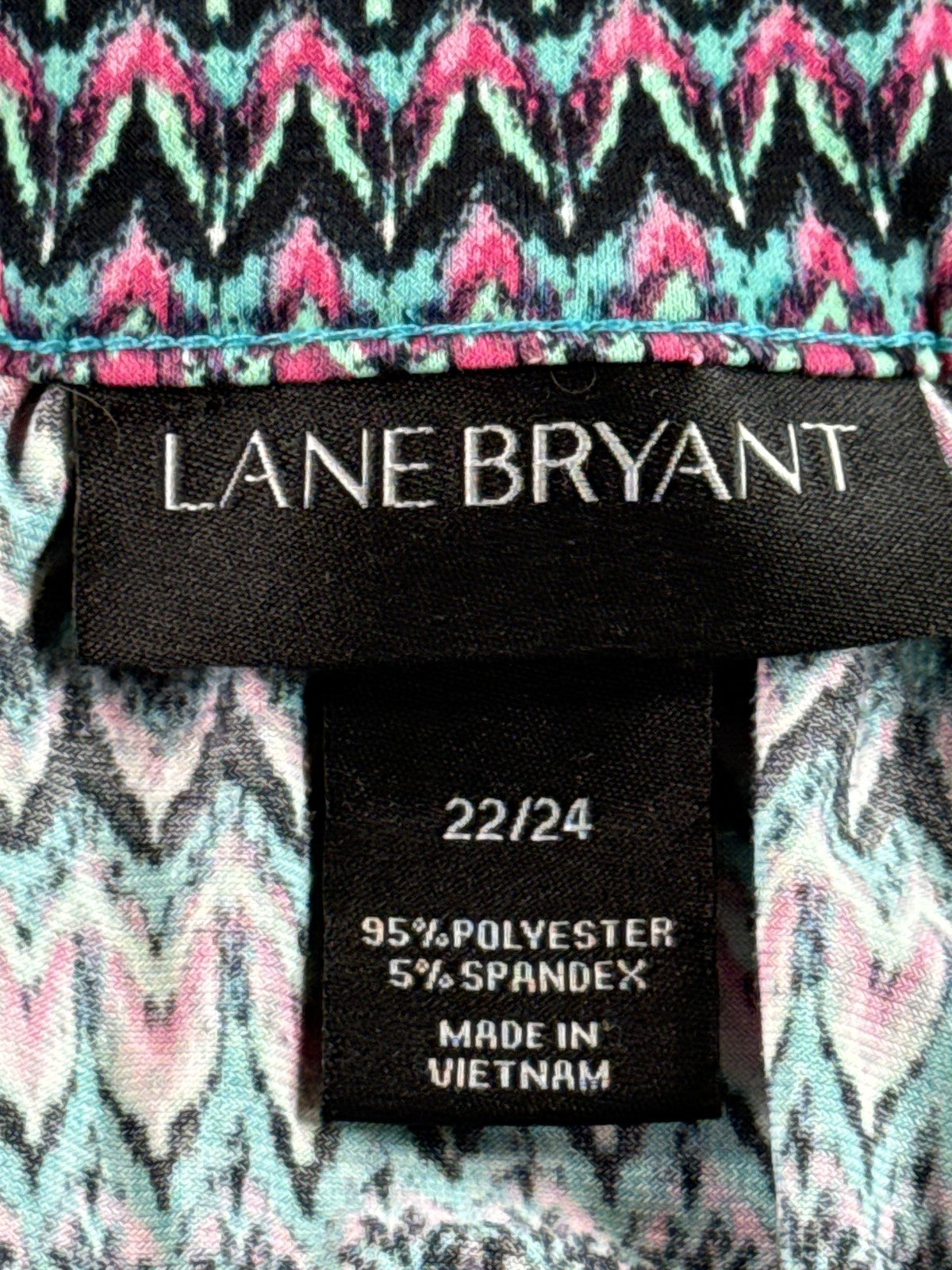 Lane Bryant Line Skirt 22 Plus 22/24 Multicolor All Over Print Polyester Spandex