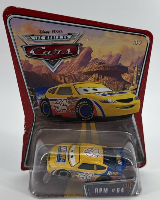 Disney Pixar Cars RPM 64 Diecast 2008 World of Cars 41 Mattel Sealed Rare NWT