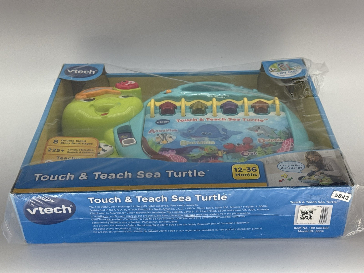VTech Touch &amp; Teach Sea Turtle Learning Book 12-36 Months Red Apparel