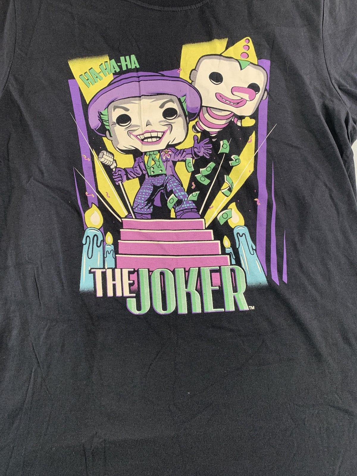 The Joker Batman Shirt Mens Medium Black Funko Pop! Tees DC Comics Graphic Tee