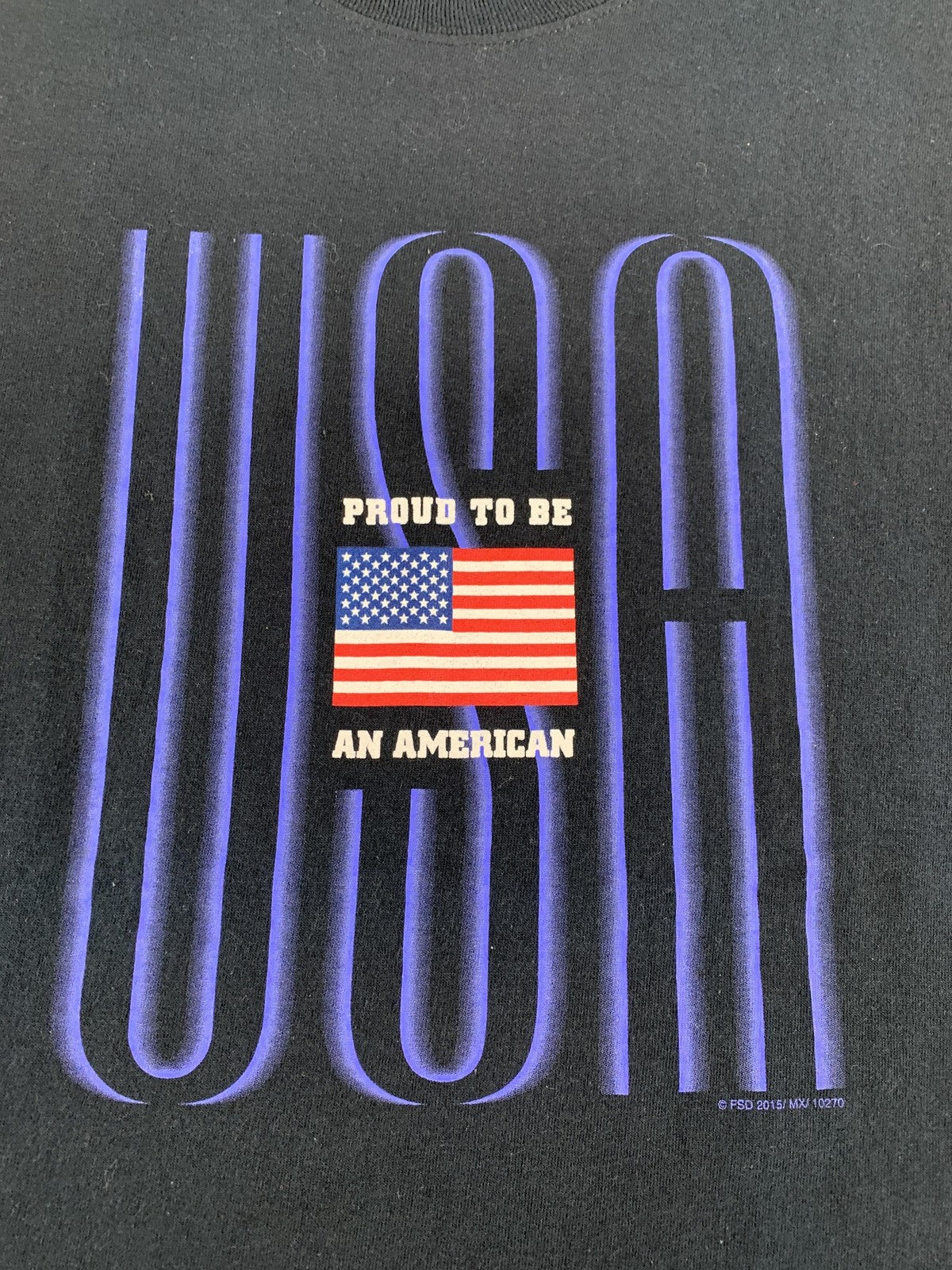5 Star USA Shirt Mens Large Proud To Be American Patriotic Graphic 2015 Tee