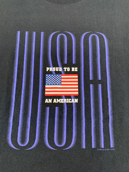 5 Star USA Shirt Mens Large Proud To Be American Patriotic Graphic 2015 Tee
