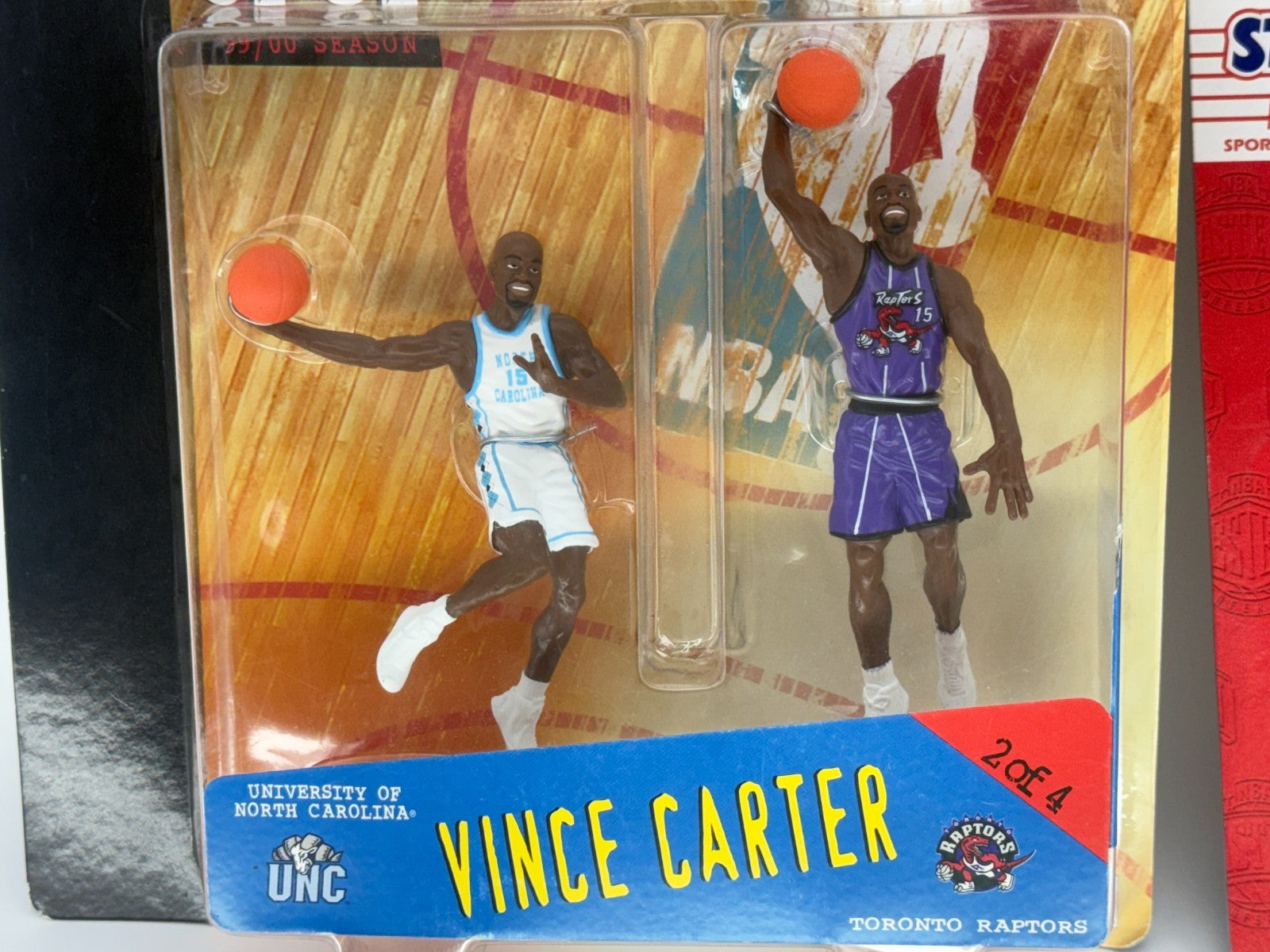 NBA SUPER STARS VINCE CARTER UNC &amp; RAPTORS COLLEGE &amp; PRO SERIES 1999 NWT