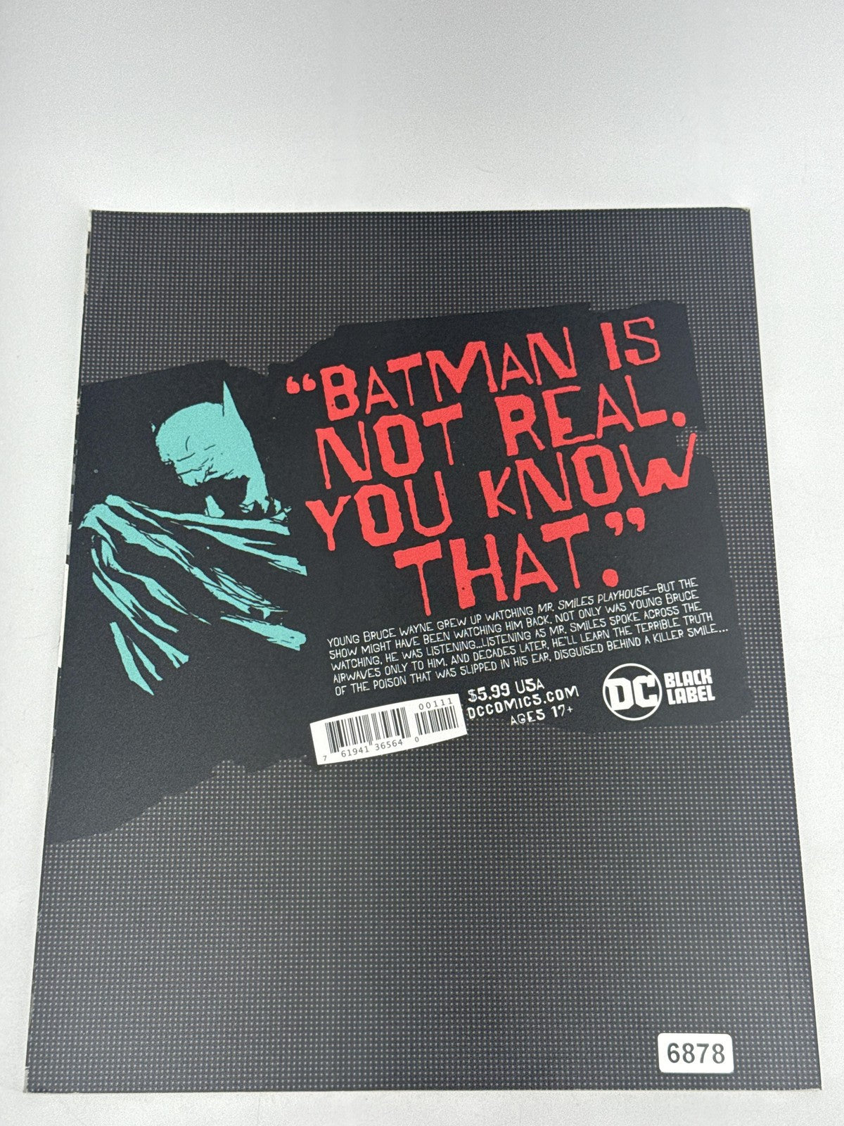 2020 DC Comics Batman The Smile Killer Black Label One-Shot Comic Book Color