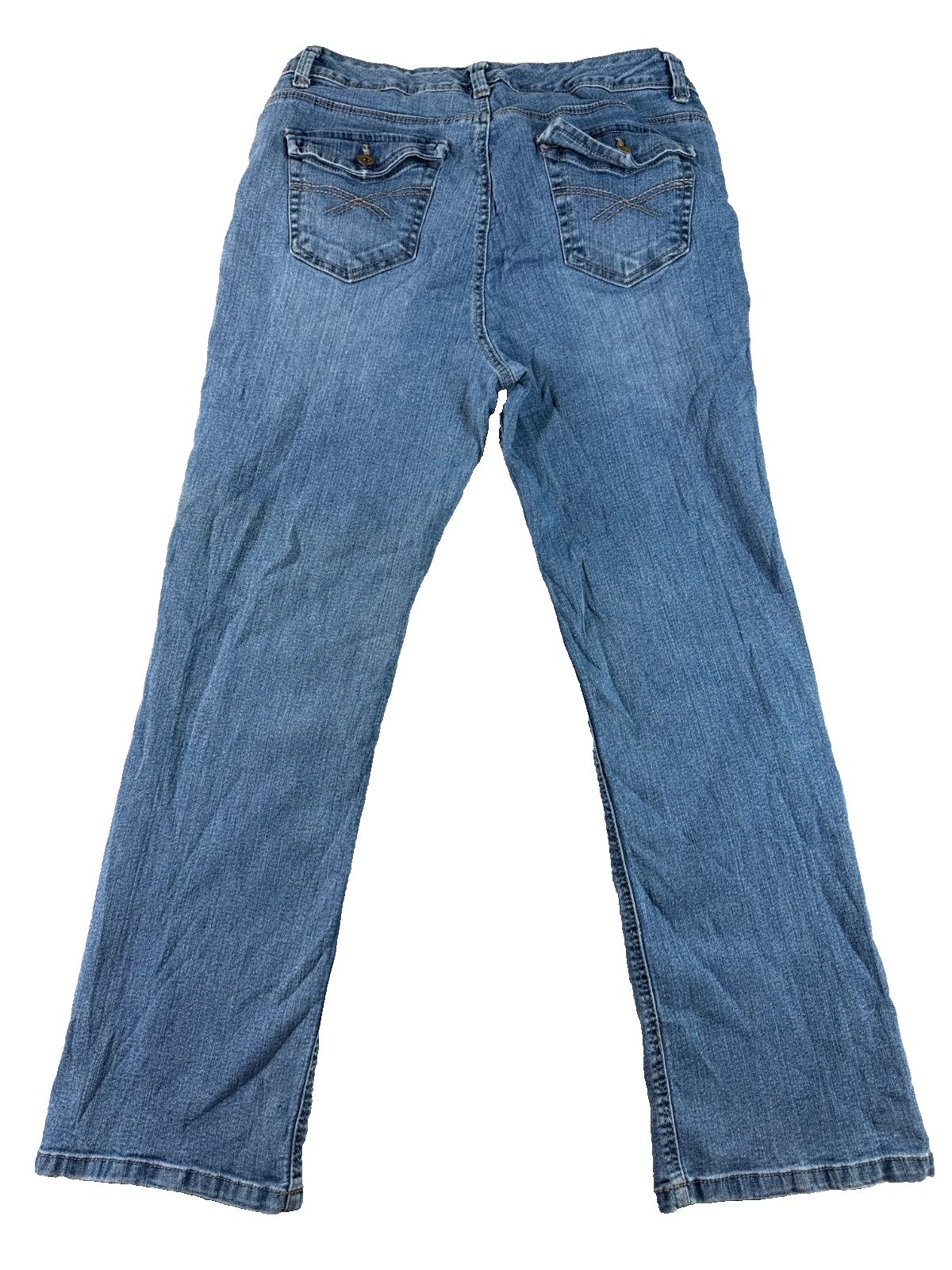 Mudd Bootcut Jeans Womens 12 Short Blue Stretch Denim Mid Rise Flap Pocket