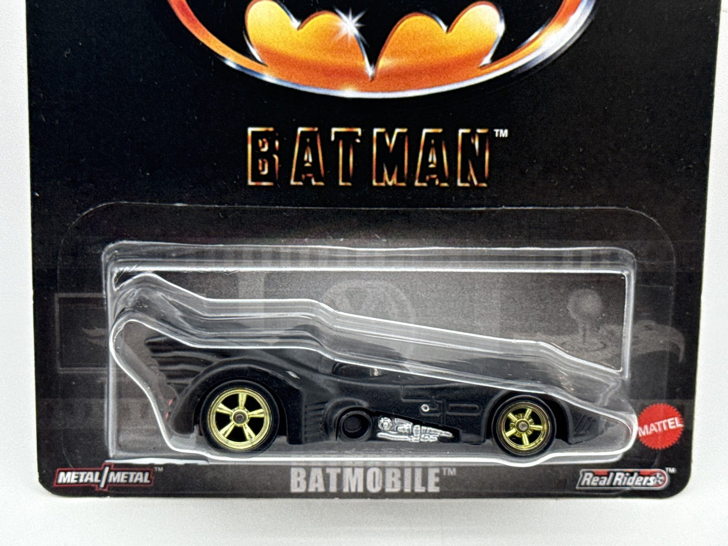 Hot Wheels Premium Batman Batmobile Die Cast Car Black Metal Real Riders Style