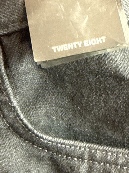 Fear of God Jeans 28 Black Denim Straight Leg Raw Hem Selvedge Fourth Collection