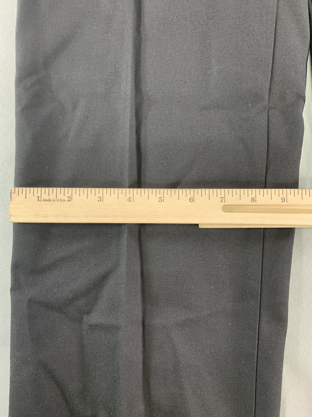 Edwards Chino Pants Mens 36 Black Flat Front Poly Cotton Uniform Work Unbranded