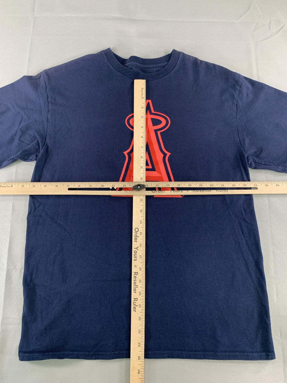 Los Angeles Angels Shirt Mens Large Navy MLB Baseball Kiiiid 27 Majestic Tee Red