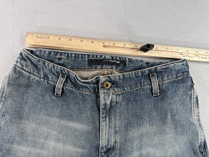 Diesel 737 Bermuda Shorts L Blue 100% Cotton Loose Distressed