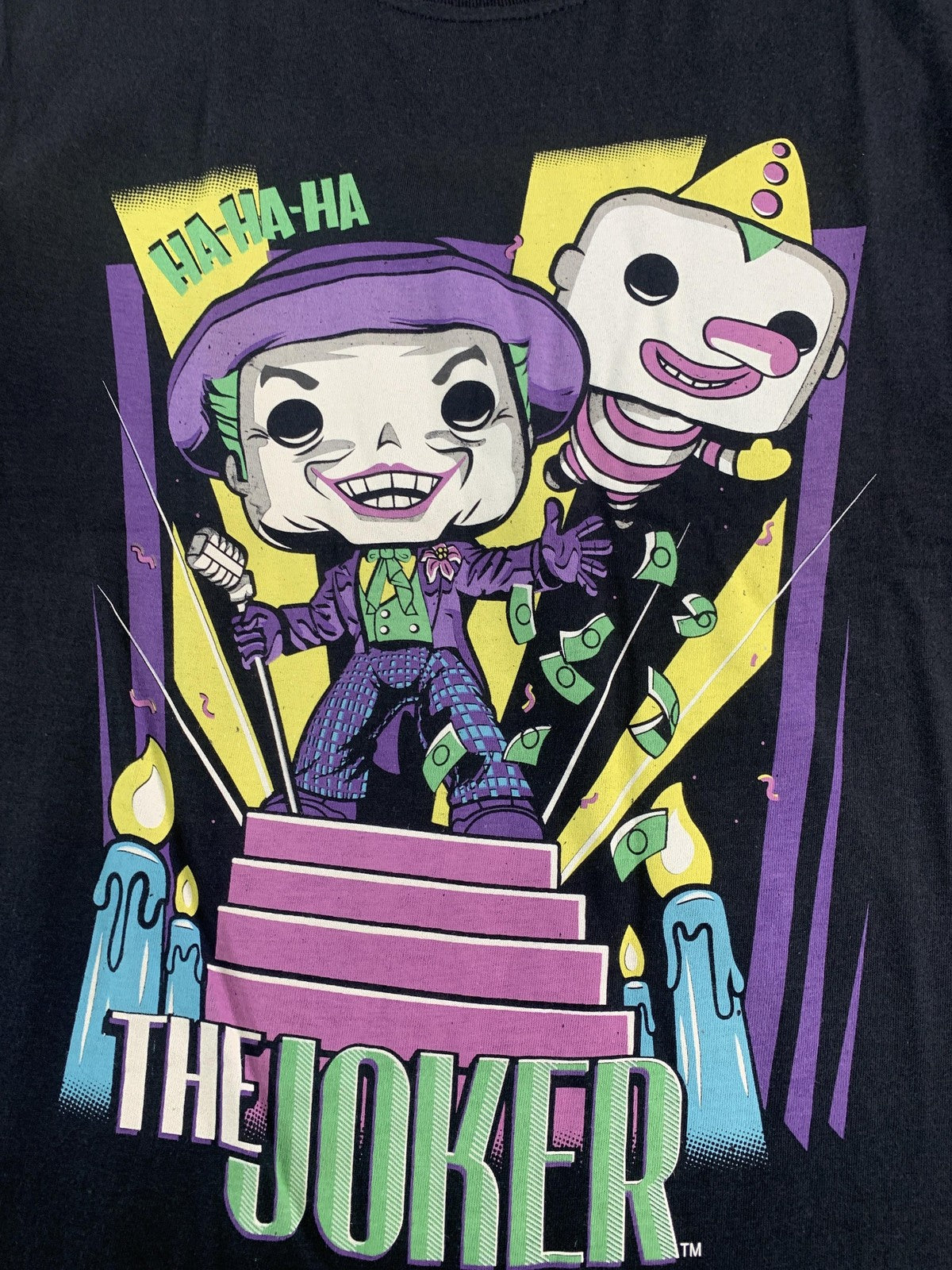 Funko Pop! Tees Joker Shirt Mens Small Black DC Comics Batman Graphic Crewneck