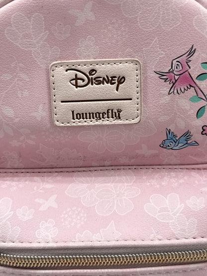 Loungefly Sleeping 12×10×6 in Beauty Princess Aurora Pink Faux Leather Mini