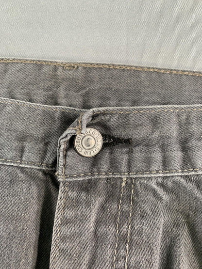 Levis 569 Shorts Mens 36 Gray Cut Off Denim Relaxed Fit Frayed Hem Casual Hasbro