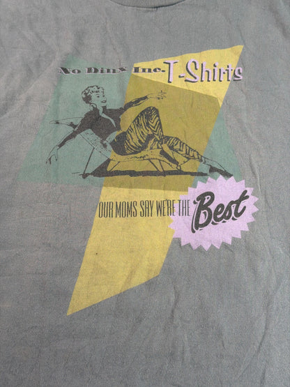 Vintage 90s No Dinx Inc T-Shirts Humor Novelty Graphic Tee Jerzees XL Gray USA
