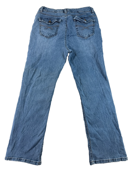 Mudd Bootcut Jeans Womens 12 Short Blue Stretch Denim Mid Rise Flap Pocket