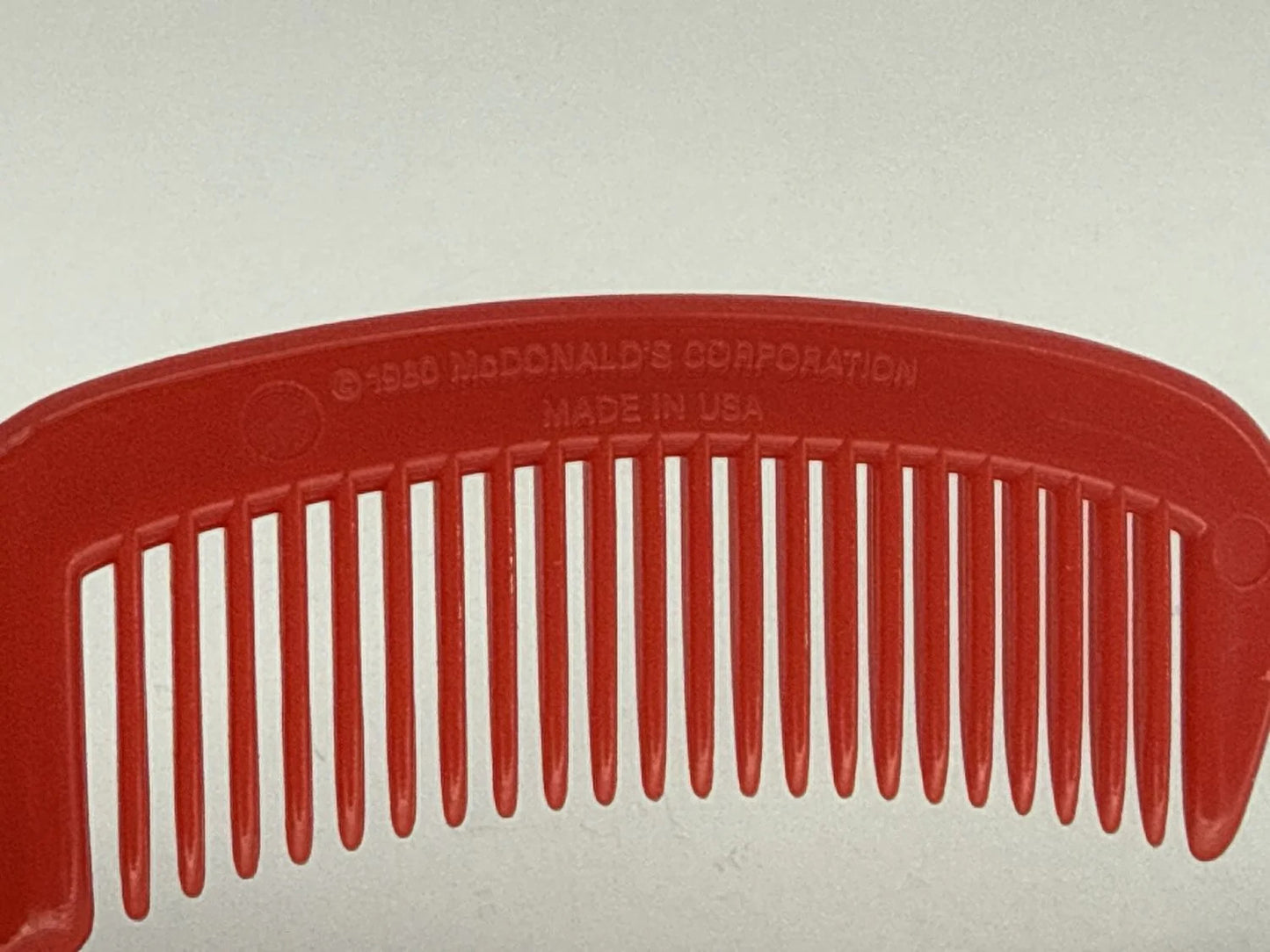 1980 McDonald’s Ronald McDonald Red Comb Happy Meal Toy USA Made Vintage VTG