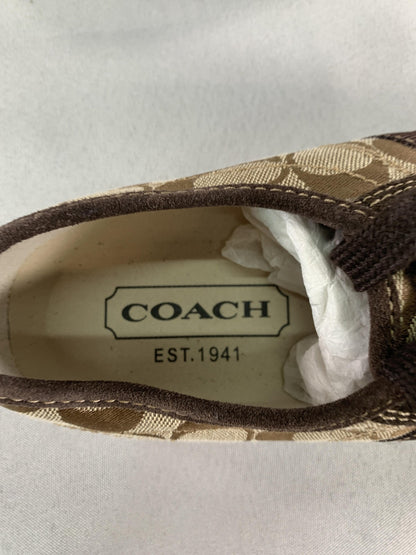 Coach Shoes Womens Size 8 Brown Signature Canvas Brad Lace Up Sneakers Unbranded