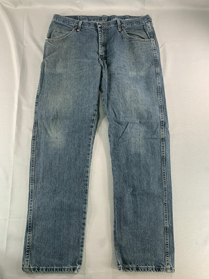 Wrangler Jeans Mens 38x32 Blue Regular Fit 965TQS Denim Straight Leg Authentic