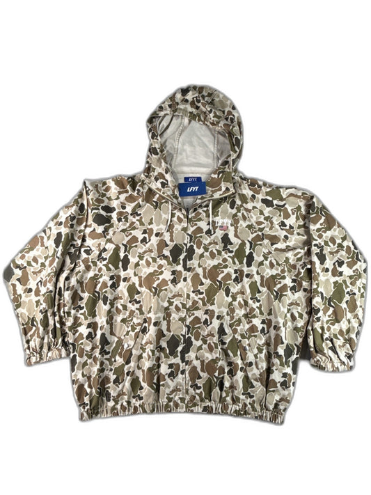 LFYT Camo Hooded Jacket Mens Camouflage Outdoor Full Zip Lightweight