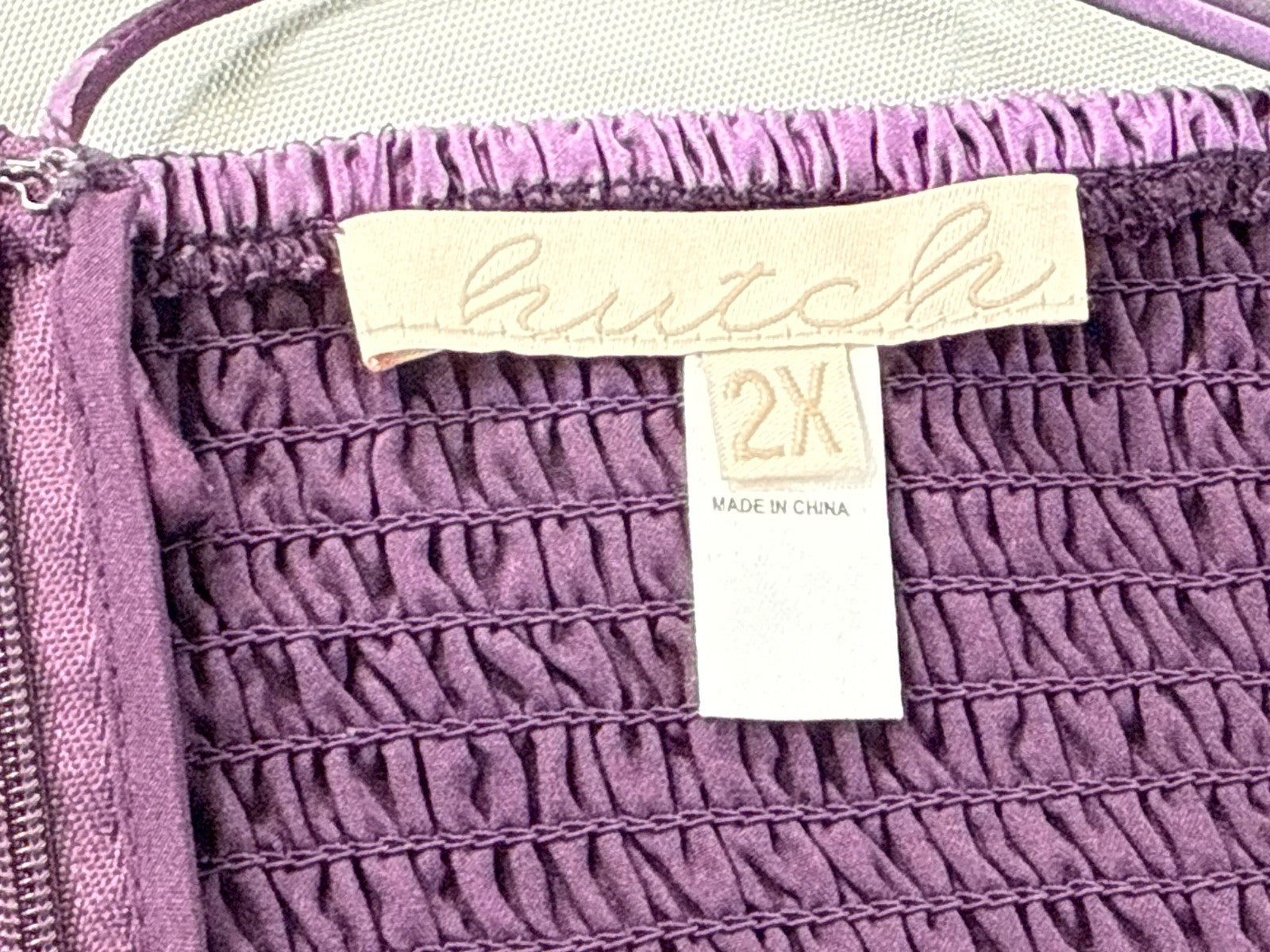 Anthropologie Hutch Purple Pleated Maxi Dress Striped Sleeveless Women’s 2X