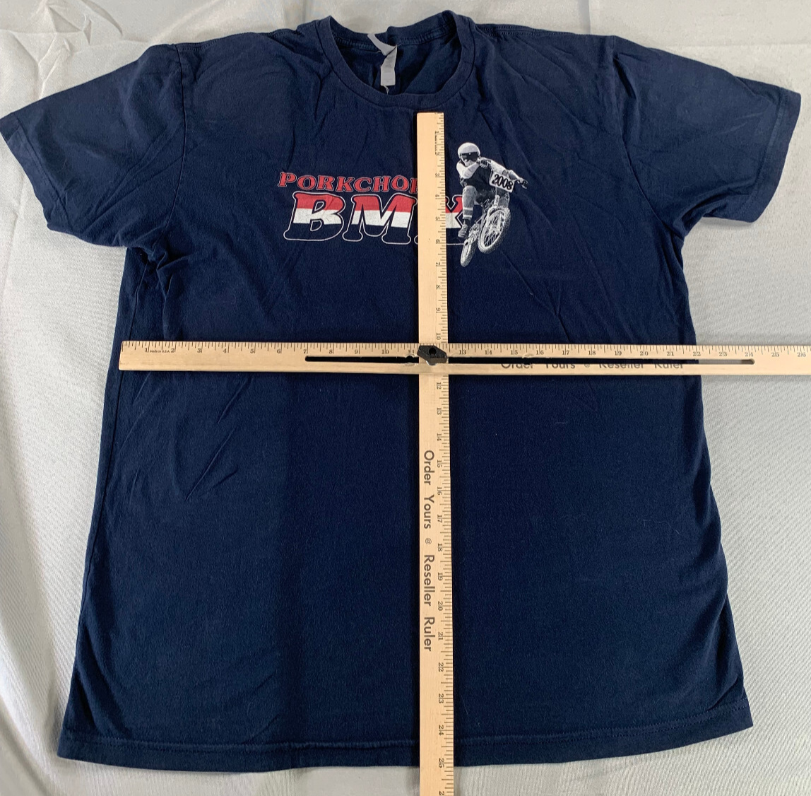 Next Level Porkchop BMX Racing Tee 2005 Blue Graphic Shirt Adult XL Biker Moto