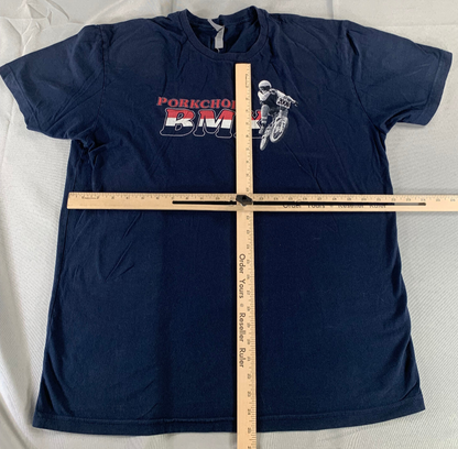 Next Level Porkchop BMX Racing Tee 2005 Blue Graphic Shirt Adult XL Biker Moto