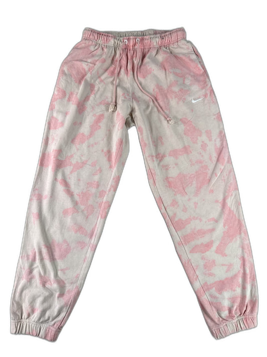 Nike Tie Dye Sweatpants Womens S Pink 100% Cotton Regular Fit Lounge Wear