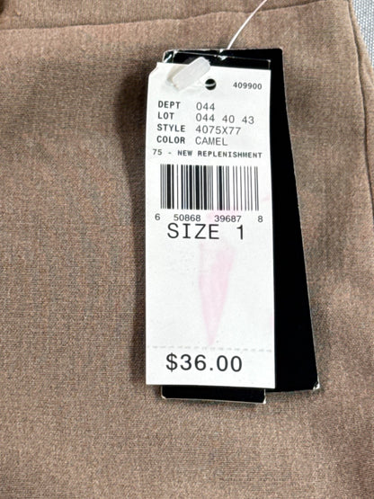 IZ Byer California Dress Pants Womens 1 Camel Bootcut Career Stretch Slacks