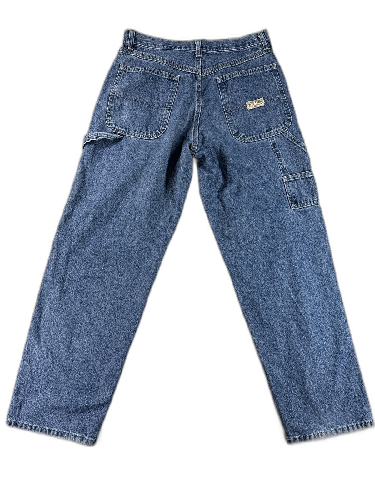 Wrangler Jeans 29 x 30 Mens 29x30 Blue Denim Straight Leg Vintage Wash Cotton