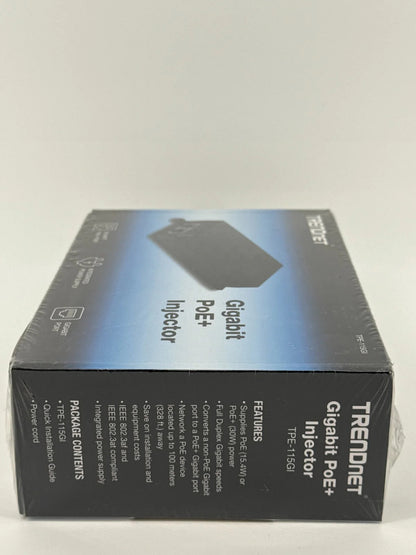 TRENDnet TPE-115GI/A Gigabit PoE+ Injector 30W Full Duplex Network Adapter NEW