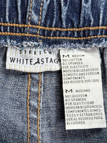 White Stag Jeans Womens M Blue Cotton Spandex Straight Leg Relaxed Fit