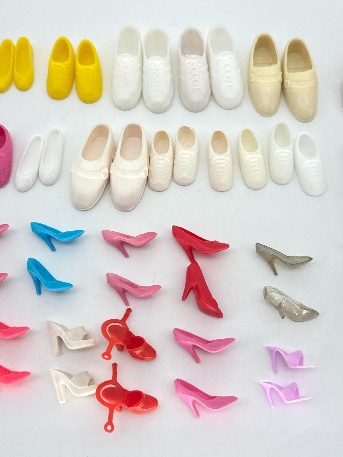 Barbie Doll Shoes Huge Lot Vintage Mixed Heels Boots Sneakers Cowboy Ken 100+pc