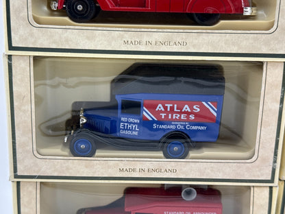 Lledo Days Gone Standard Oil Chevron Truck Set Lot 6 Diecast England Boxed Red
