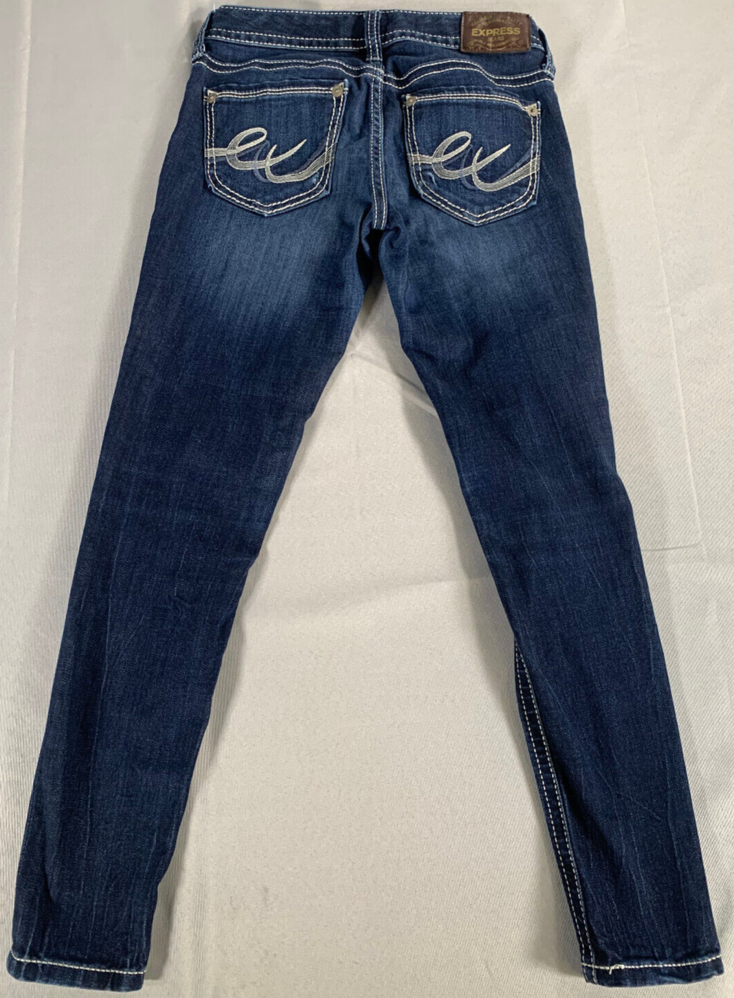 Express Stella Skinny Legging Jeans Women 00 Short Low Rise 28x26 Stretch Denim
