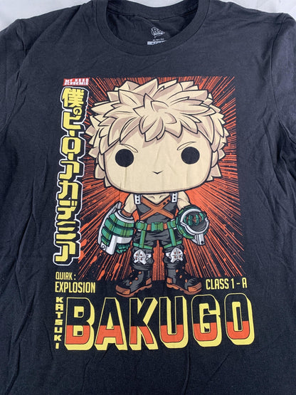 My Hero Academia Katsuki Bakugo Shirt Mens Medium Black Funko Pop Tees Graphic