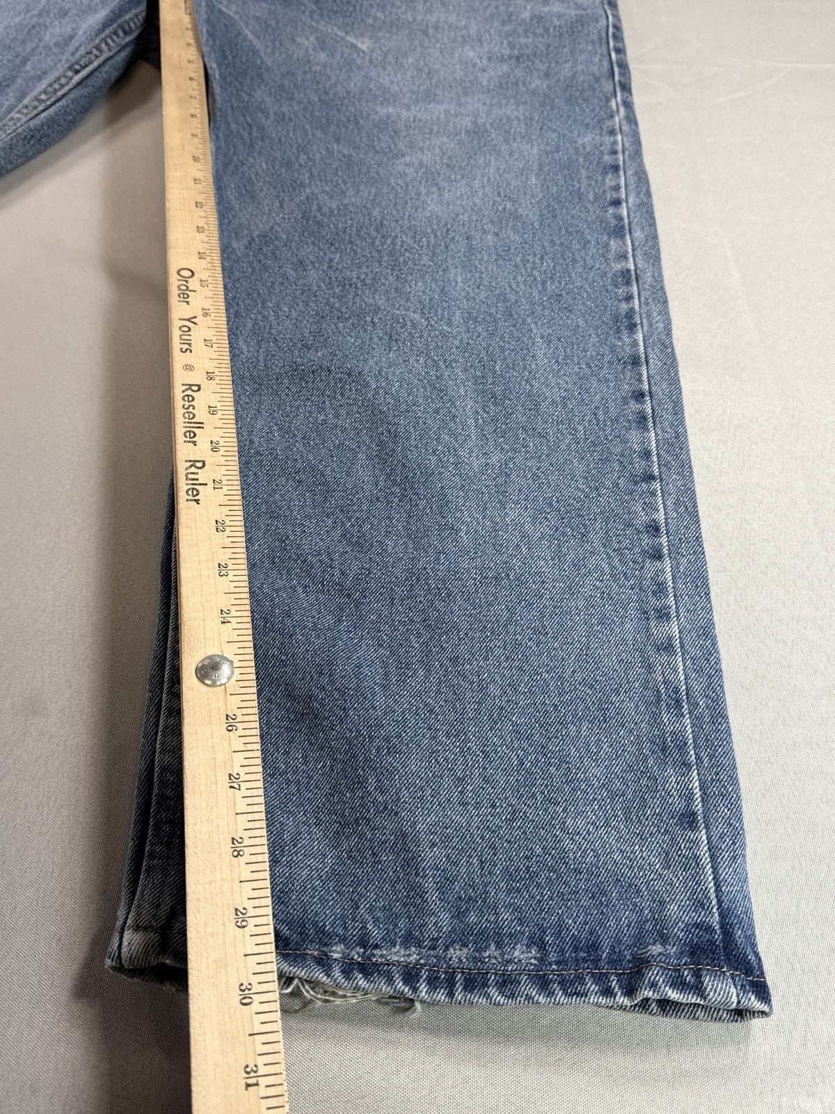 Wrangler Straight Leg Jeans 46 X 30 46x30 Blue 100% Cotton Relaxed Fit Vintage
