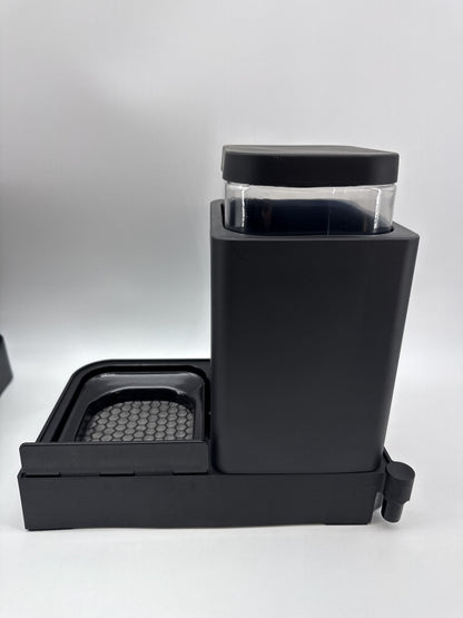 Zomisia Gravity Pet Feeder Black Plastic Dual Compartments Modern