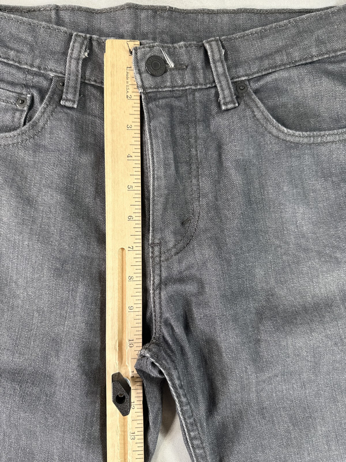 Levi's 511 Straight Leg Jeans 33 x 30 33x30 Gray Cotton Fit Denim Pants Made in